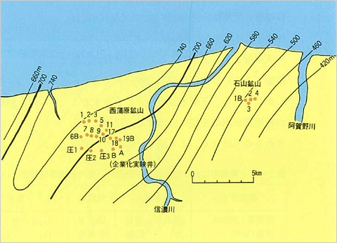 G5層上限深度等深度線図（新潟市提供）